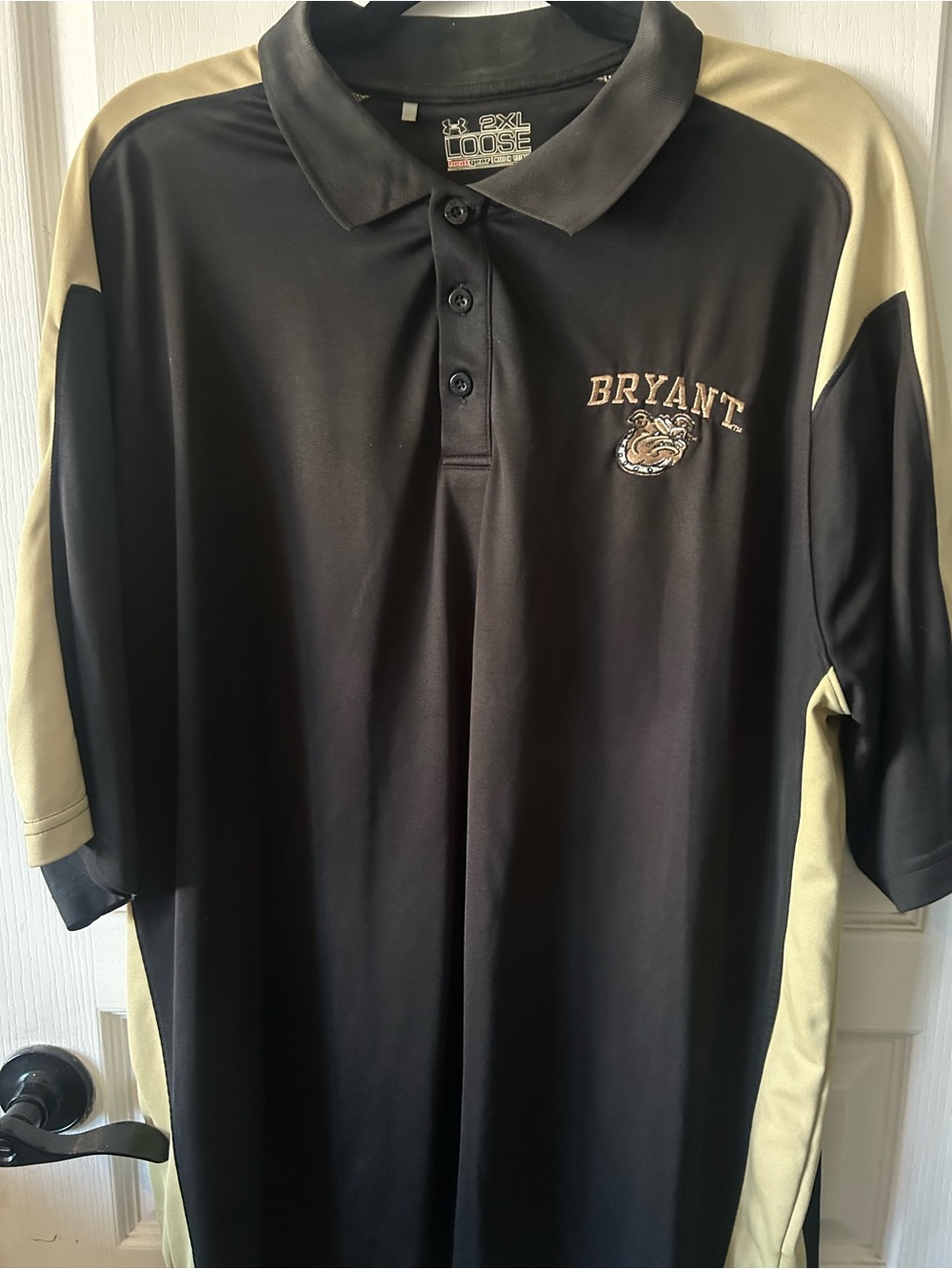 Under Armour Black and Cream Bryant Polo